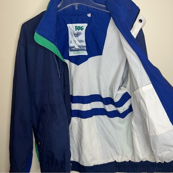 London Fog Vintage Men’s Color Block Jacket Windbreaker With Built In Hood Med - Picture 2 of 15